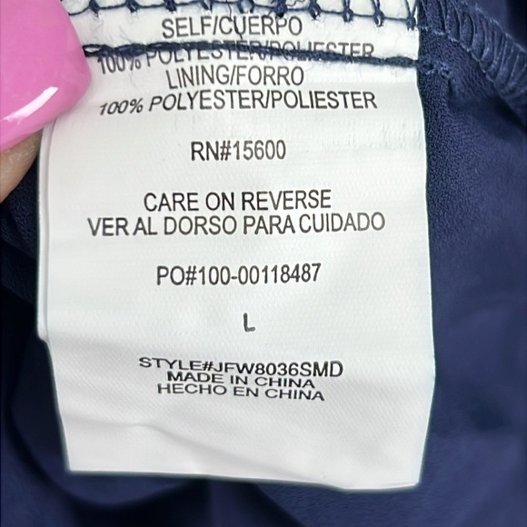 Mason & Belle Women’s Top / Blouse Sz L Navy Semi-sheer w/Lining Polyester NWT - Picture 10 of 13